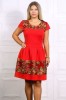 Rochie Mira cu Broderie RosuMarimea, Yves