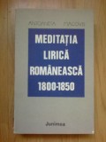 d4 Meditatia Lirica Romaneasca 1800-1850 - Antoaneta Macovei