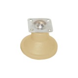 Cumpara ieftin Picior mobila cu placa, reglabil, conic, crem, 65 mm, 4 buc / set
