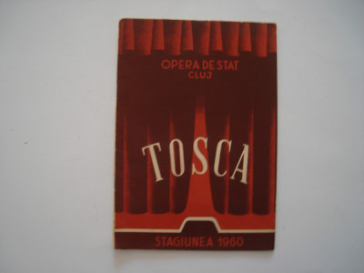 Program Opera de Stat din Cluj, Tosca, 1960 foto
