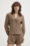 ISABELLE BLANCHE sacou culoarea bej, un singur rand de nasturi, neted, IS25SS-J002-T003