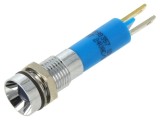 Lampă de control LED albastră, 24VDC/24VAC, IP67, &Oslash;8mm