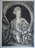 Christoph Weigel &quot;Archduchess Maria Magdalena of Austria&quot; gravura cca 1715-1725, Portrete, Cerneala, Altul