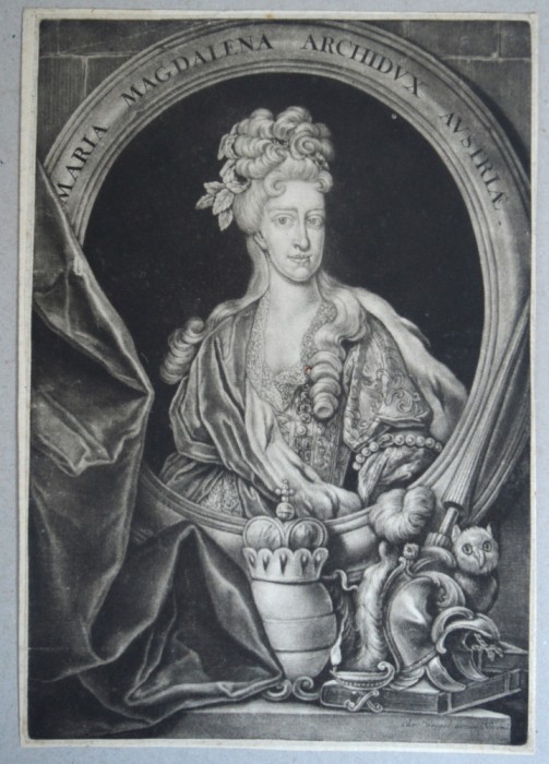 Christoph Weigel &quot;Archduchess Maria Magdalena of Austria&quot; gravura cca 1715-1725