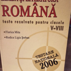 Florica Mitu - Limba si literatura romana - Teste rezolvate pentru clasele V - VIII (2005)