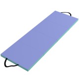 SPORTNOW Covor de Fitness Pliabil și Imbottito cu 2 M&acirc;nere, Covor de Sală din Plastic și EPE, 180x60x5 cm, Verde și Violet | Aosom Romania