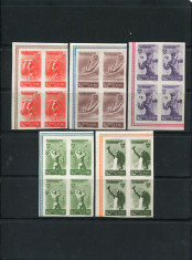 1945 , ROMANIA , Lp 175 , OSP , nedantelate - Blocuri de 4 - MNH foto