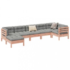 vidaXL Set canapele grădină cu perne, 7 piese, lemn masiv brad douglas 3299550