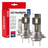 Becuri auto LED AMiO seria H25 Canbus H7 H18 12V 30W 2710 lm 6000K cu diode CSP, montaj plug &amp;amp; play, omologare E9 ECE R10