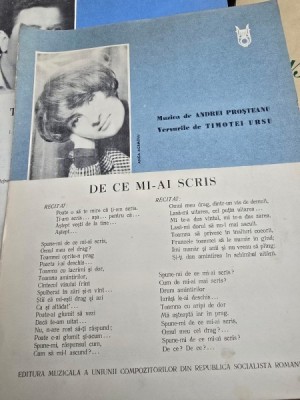 Partitura, De ce mi-ai scris - Andrei Prosteanu, Timotei Ursu foto