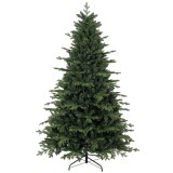 HOMCOM Brad de Crăciun artificial 210 cm cu 2080 ramuri ignifuge, ramuri automate și suport metalic, verde | Aosom Romania