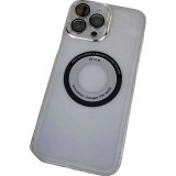 Husa protectie MagSafe TPU, Flippy, pentru iPhone 12, cu decupaj logo, Folie Sticla Camera, Transparent