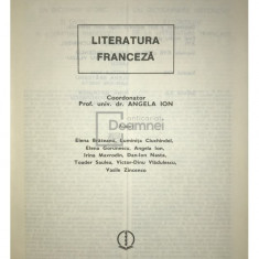 Angela Ion - Literatura franceză - Dicționar istoric critic (editia 1982)