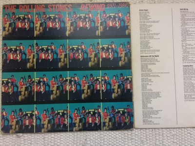 the rolling stones rewind 1971-1984 disc vinyl lp compilatie muzica rock pop VG+ foto