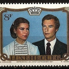 Luxemburg 1981 - Nunta princiara 1v.,neuzat,perfecta stare(z)