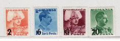 Romania 1937 Carol serie cu supratipar foto