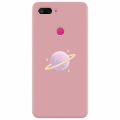 Husa silicon pentru Xiaomi Mi 8 Lite, Saturn On Pink foto