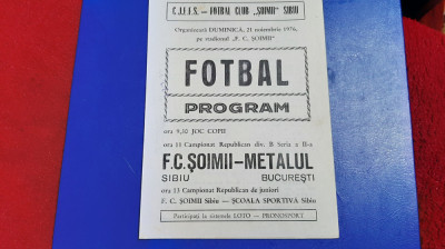 program Soimii Sibiu - Metalul Buc. foto