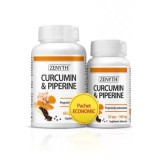 Pachet Curcumin si Piperine, 60 + 30 capsule, Zenyth