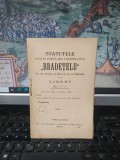 Statutele Băncei populare cooperative Brădețelu din com. Brădetu, pl. Motru de Sus, jud. Mehedinți, T&acirc;rgu jiu 1907, 194