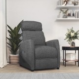 vidaXL Fotoliu cu ridicare, gri &icirc;nchis, textil 329606
