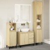 Gossi set mobilier de baie, 3 piese, stejar sonoma, lemn prelucrat
