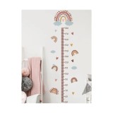Sticker Perete Autocolant cu Centimetru pentru Copii - Curcubeu