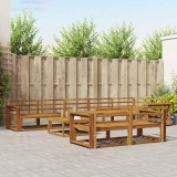 vidaXL Set de canapele de exterior 9 pcs natural Lemn Solid de Acacia 3367792