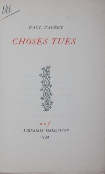 CHOSES TUES