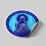 Abtibild sticker cu Buddha medicinei albastra cu floare de lotus 2024 &ndash; mic