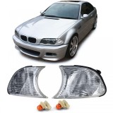 Set de indicatoare din sticla clara alba potrivit pentru BMW Seria 3 E46 Coupe Cabriolet 1999-2001 Performance AutoTuning