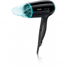 Uscator de par Philips Essential Care BHD007/00, putere 1800 W, 3 viteze, Cool Shot, negru/bleu foto