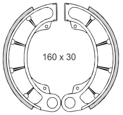 Set saboti frana spate - Honda FES Pantheon (98-02) 2T 125-150cc - FES Foresight (98-00) 4T 250cc - TRX 350-400-420-450cc foto