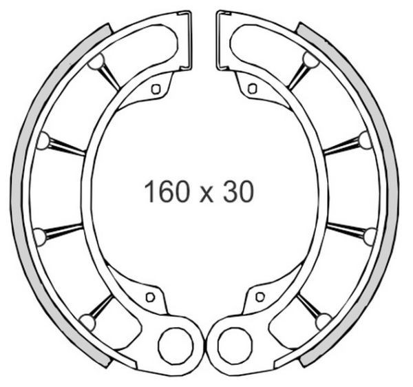 Set saboti frana spate - Honda FES Pantheon (98-02) 2T 125-150cc - FES Foresight (98-00) 4T 250cc - TRX 350-400-420-450cc