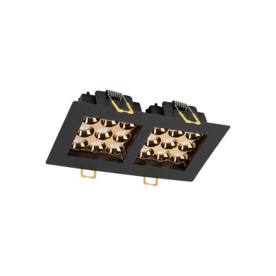Spot LED patrat Roma SQ DB 9 24W 4000K, negru, Metsan foto