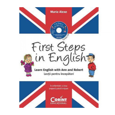 First Steps in English, Lectii pentru incepatori, contine CD audio foto