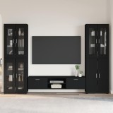 Cumpara ieftin Set comoda TV FLORIN 3 buc. 150 x 39 x 30 cm Negru