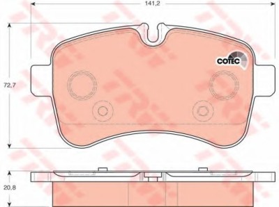 Set placute frana,frana disc IVECO DAILY IV autobasculanta (2006 - 2011) TRW GDB1748 foto