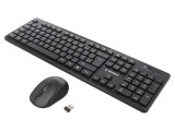Kit de Birou Wireless Slim USB Negru DE Layout