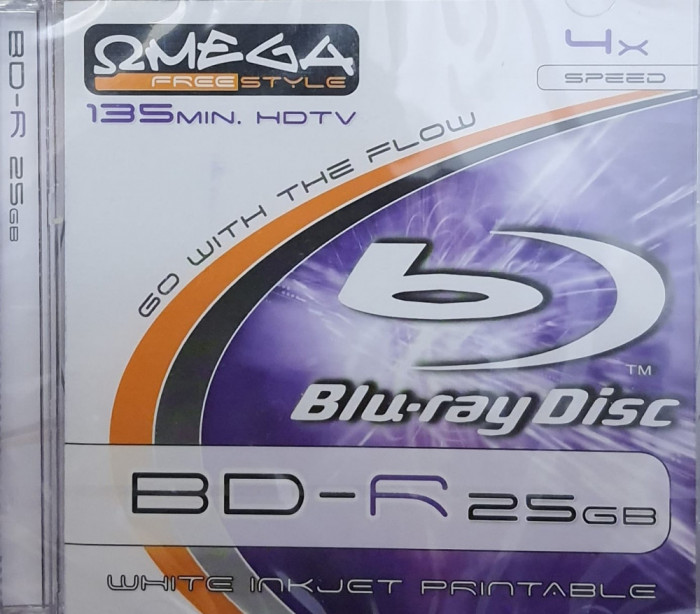 Set 5 discuri printabile Blu-ray 25GB,4x carcasa groasa - Omega