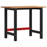 Cumpara ieftin Banc lucru maro deschis 100x60x81,5 cm lemn masiv stejar