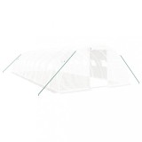 Cumpara ieftin Sera cu cadru din otel, alb, 40 m&sup2;, 10x4x2 m