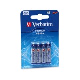 Baterii Verbatim Alkaline AAA, 4 bucati