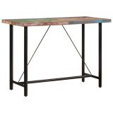 vidaXL Masă de bar, 150x70x107 cm, lemn masiv reciclat și fier 356374