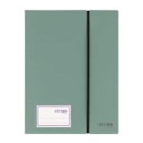 Mapa Strigo, PP, A4, cu elastic, 20 folii protectie, verde deschis