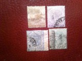 4 Timbre Straits Settlements colonie britanica 1867 Regina Victoria , stampilate
