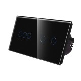 Cumpara ieftin Intrerupator Triplu + Dublu cu Touch din Sticla LUXION SmartElectro IntelligentHouse