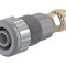 Soclu Banană 4mm Gri Aurit cu Izolație 32A 1kV