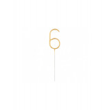Lumanare Scanteietoare, auriu, 17 cm-Tip Cifra 6