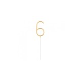 Lumanare Scanteietoare, auriu, 17 cm-Tip Cifra 6